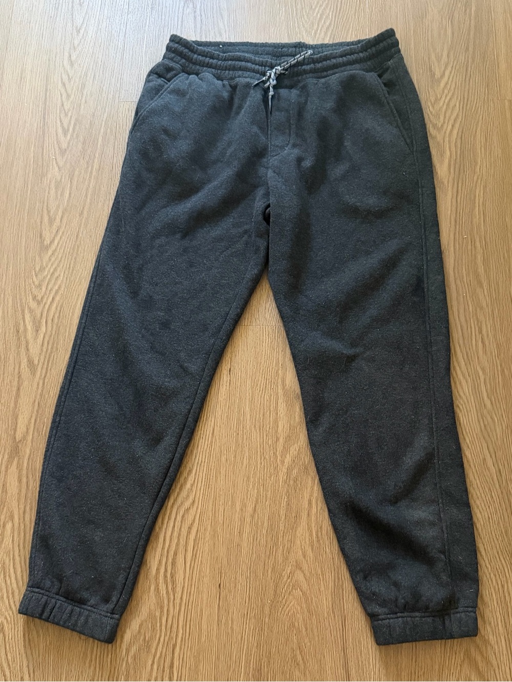 Weatherproof Black Men's Fleece Joggers with Drawstring